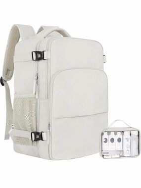 Women's Cream Travel Convertible Backpack - Sleek Everyday Carry